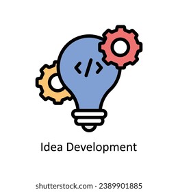 Idea Development vector filled outline Icon Design illustration. Business And Management Symbol on White background EPS 10 File