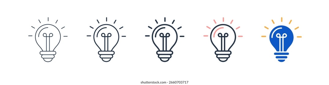 Idea ícones de estilo diferente definir ilustração de vetor.