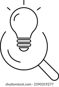 Idea Discovery Creative Research Icon