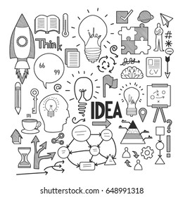 idea doodle sketch vector ink