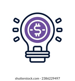 idea dual tone icon. vector icon for your website, mobile, presentation, and logo design.