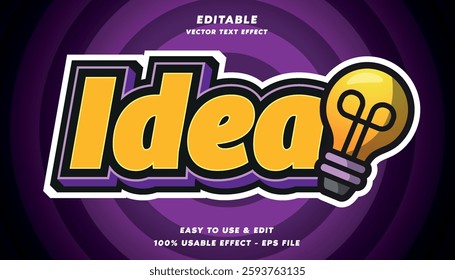 idea editable logotype with modern and simple style, usable for logo or campaign title