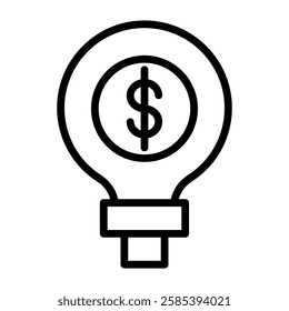 idea editable stroke outline icons isolated on transparent background flat vector illustration. Pixel perfect. 64 x 64	