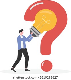 Idea, Education, Inspiration concept.Pencil question mark isolated. Vector illustration. Question symbol made of pencil.

