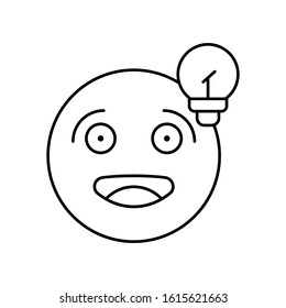 Idea, emotions icon. Simple line, outline vector expression of mood icons for ui and ux, website or mobile application