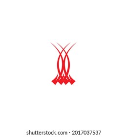 Idea of energy and power. fire symbol icon vector isolated