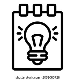 Idea event icon. Outline idea event vector icon for web design isolated on white background