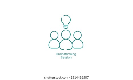 Idea Exchange: Brainstorming and Collaboration Vector Icon