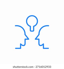 Icono de intercambio de ideas Vector de signo