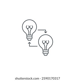 Idea Exchange icon symbol vector illustration isolated on white background