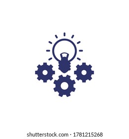 idea execution icon on white