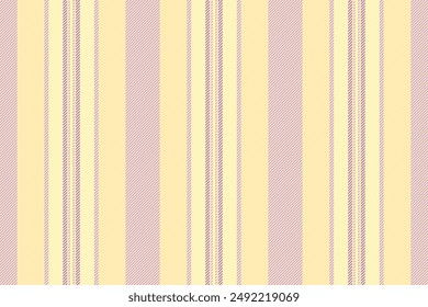 Idea fabric vector texture, colour background stripe lines. Direct vertical seamless textile pattern in light and yellow colors palette.