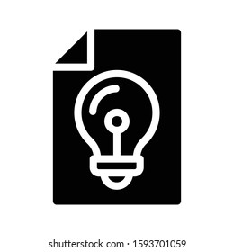 idea file vector  glyph flat icon  