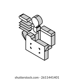 idea financial strategy isometric icon vector. idea financial strategy sign. isolated symbol illustration