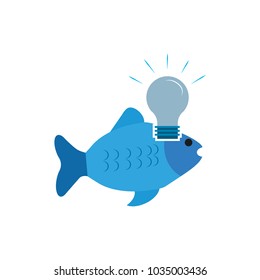 Idea Fish Logo Icon Design