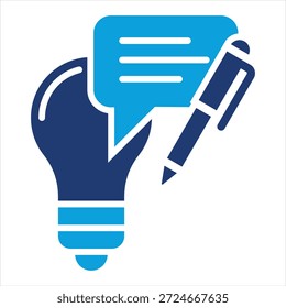 Coleção de Ícones de Azul Plano Idea