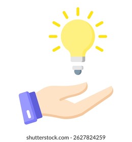 Ícone de cor plana da ideia. Design de ícone de vetor simples em estilo de cor plana. Formato de vetor editável