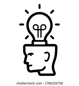 Idea Flat Icon Isolated On White Background