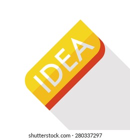 idea flat icon with long shadow