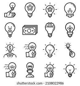 Idea-Flachbildset einzeln auf weißem Hintergrund