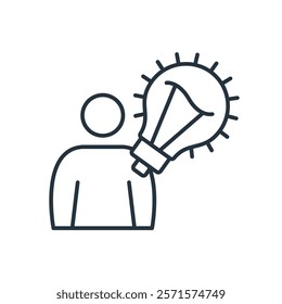 idea flat icons  symbol line elements for infographic web