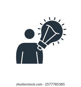 idea flat icons  symbol line elements for infographic web