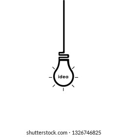 Idea flat vector icon. Light bulb flat vector icon - Vector