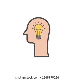 Idea flat vector icon sign symbol