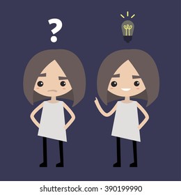 Idea flat vector illustration