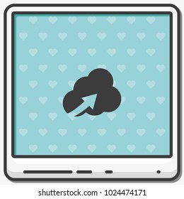 Idea flat vector illustration. Inspiration icon. Upload sign.
