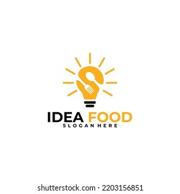 idea food logo vector design template