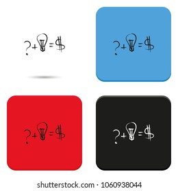 Idea formula flat vector icon.