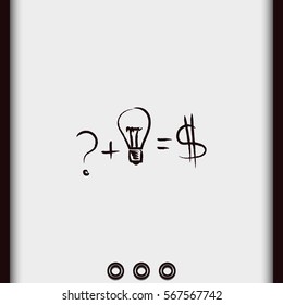 Idea formula icon.