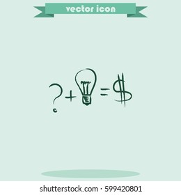 Idea formula icon.