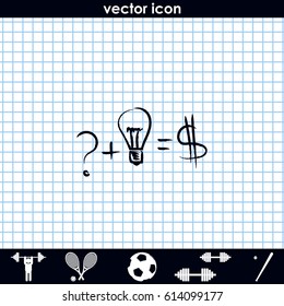 Idea formula icon.