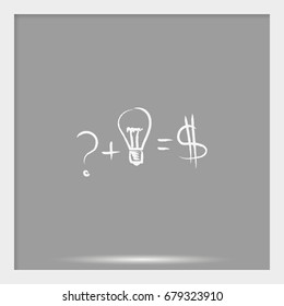 Idea formula icon.
