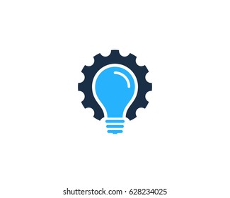 Idea Gear Icon Logo Design Element