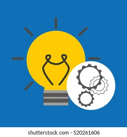 idea gear programming document design vector illustration eps 10