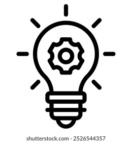 Idea Gear start up vector icon illustration