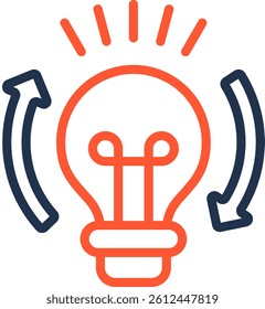 Idea Generation Icon Color Line Vector Illustration