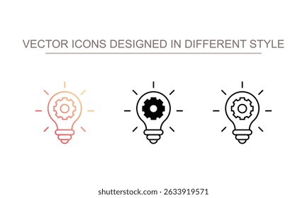 Idea Geração ícone design com branco fundo stock ilustração