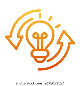 Idea Generation Icon Elemento Para Diseño Y Vector