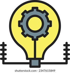 Idea Generation Icon image. Suitable for mobile application.