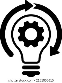 Idea generation icon. light bulb symbol