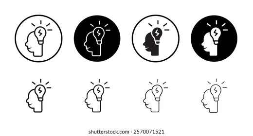 Idea generation icon Outline vector for web ui