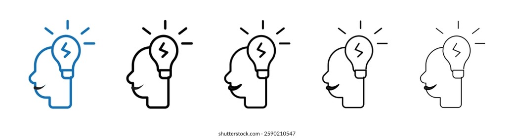 Idea generation icon Outline vector logo for web ui
