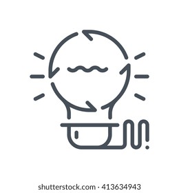 Idea generation icon suitable for info graphics, websites and print media and  interfaces. Hand drawn style, pixel perfect line vector icon.