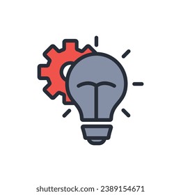 idea generation icon. vector.Editable stroke.linear style sign for use web design,logo.Symbol illustration.