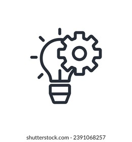 idea generation icon. vector.Editable stroke.linear style sign for use web design,logo.Symbol illustration.