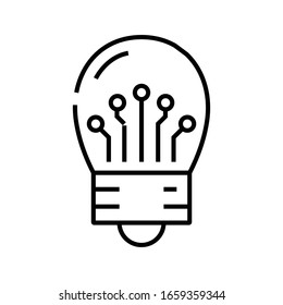 Idea generation line icon, concept sign, outline vector illustration, linear symbol.